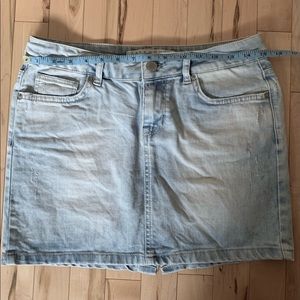 Faded jean skirt